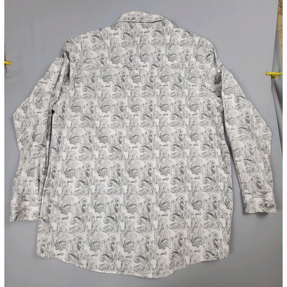 Rafter C Cowboy Collection Pro Flex 45 Pearl Snap Long Sleeve Paisley 2XLT Shirt - Picture 10 of 10